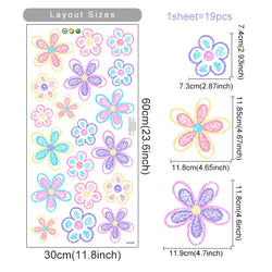 Daisy Flower Wall Stickers Bohemian Nursery Decor Removable Vinyl Decals (Online Order Only)