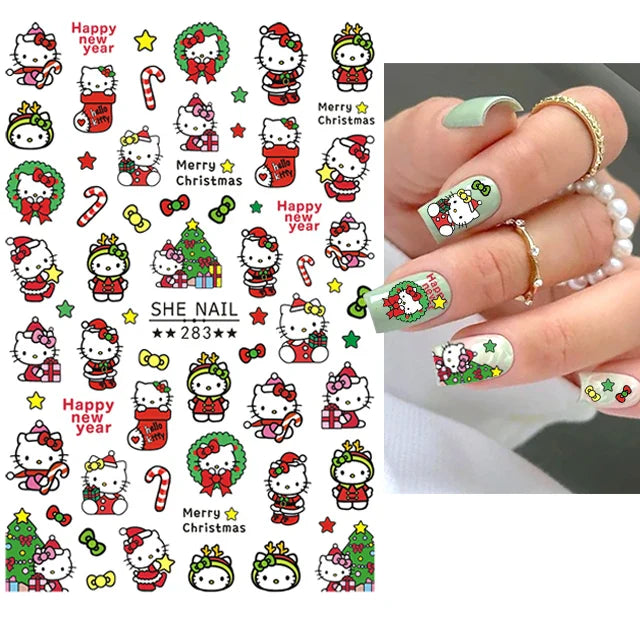 1PCS Disney Mickey Series Nail Stickers Cute 3D Minnie Nail Decorations Valentine's Day Christmas Self-Adhesive Nail Supplies *& (ONLINE ORDER ONLY)