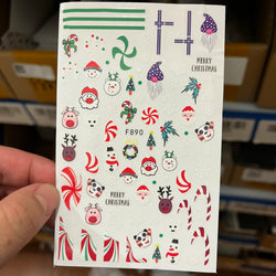 Merry Christmas Penguin Nail Art Sticker 3D Slider Deer Santa Claus Decal New Year Nail Decorations Sticker Manicure Accessories (ONLINE ORDER ONLY)