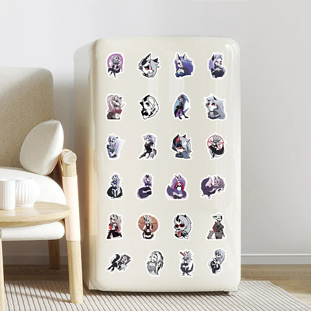 10/30/50/100PCS Helluva Boss Stickers Loona Cartoon Sticker Anime DIY Scrapbook Luggage Laptop Car Bike Skateboard Decals Toy (ONLINE ORDER ONLY)