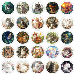10/30/50PCS Retro Style Stickers Cat Graffiti Sticker Hand Painted Animal Flower Decoration Laptop Phone Guitar Car Bike Decals (ONLINE ORDER ONLY)