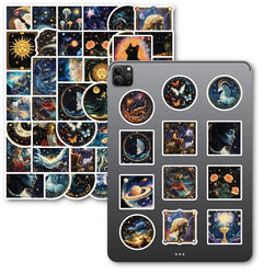 10/30/50PCS Cartoon Universe Sticky PVC Sticker Aesthetic Stationery DIY Decoration Scrapbooking School Supplies for Kids (ONLINE ORDER ONLY)