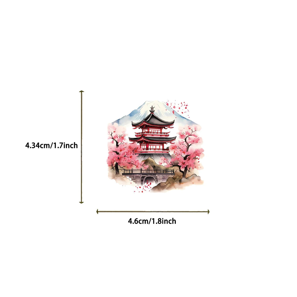 64pcs Watercolor Japan Travel Cartoon Graffiti Sticker DIY Phone Guitar Laptop Notebook Suitcase Cup Waterproof Sticker Kid Toy﻿ (Online Order Only)