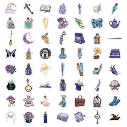 10/30/50/100pcs Cool Cartoon Gothic Magic Stickers Aesthetic Decals Laptop Phone Suitcase Guitar Car Waterproof Sticker Kids Toy (ONLINE ORDER ONLY)