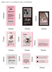 30Pcs Korean Ins Cute Girl Heart Scrapbooking Stickers Hand Account Idol Card Album DIY Phone Deco Material Stationery Sticker (ONLINE ORDER ONLY)