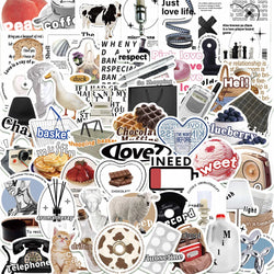 10/25/55pcs Cartoon Ins Style Cute Graffiti Anime Stickers Luggage Diy Skateboard Laptop Helmet Guitar Sticker Decals Toys (ONLINE ORDER ONLY)
