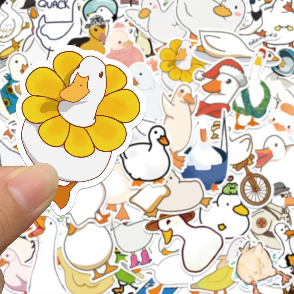 50PCS Cute Duck PVC Stickers for Kids Scrapbooking and School Supplies (ONLINE ORDER ONLY)