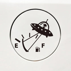 Alien Airship Fuel Tank Cap Sticker for Car Fuel Tank Cap Door Decoration Exterior Accessories Outdoor Stickers PVC Vinyl Decals (ONLINE ORDER ONLY)
