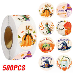 100-500pcs Halloween Stickers Pumpkin Handmade Labels Halloween Gift Decor Stickers Stationery stickers (ONLINE ORDER ONLY)