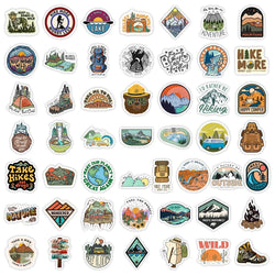 Outdoor Hiking Camping Stickers Forests Mountains DIY Toy Decorative Graffiti Decal for Phone Luggage Laptop Bottles Waterproof (ONLINE ORDER ONLY)