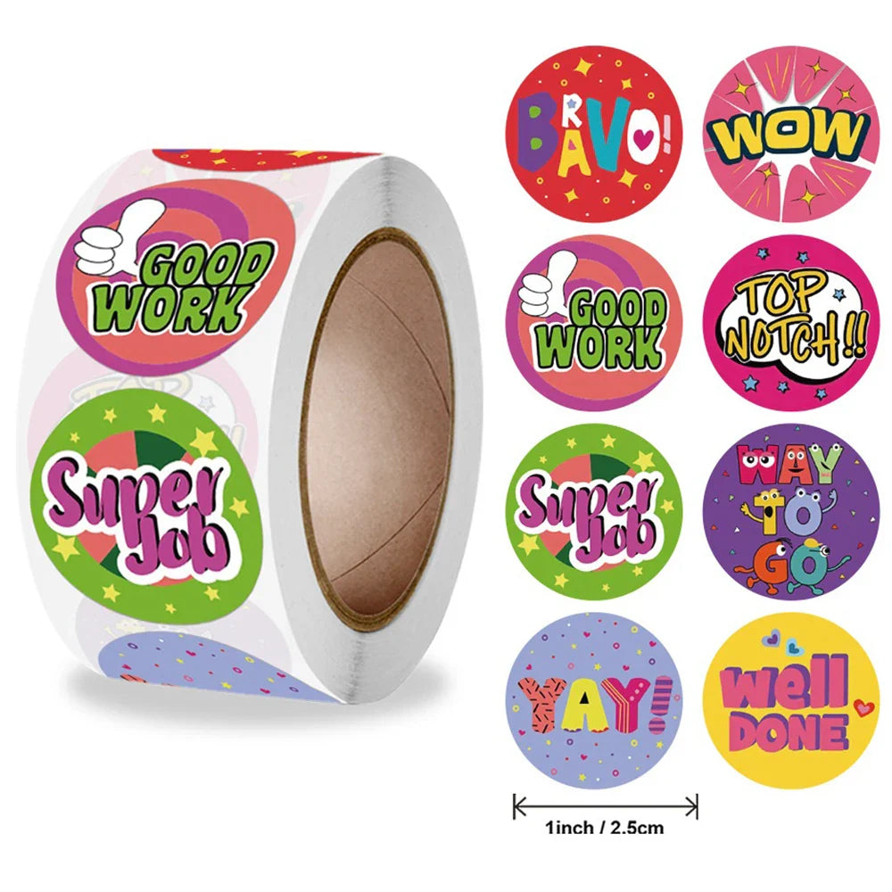 100-500pcs Encouragement Reward Stickers Thumbs Up Rewarded Kids School Kindergarten Children Scrapbook Stationery Sticker (ONLINE ORDER ONLY)