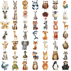 50Pcs Strange Watercolor Animals Stickers Cute Waterproof Decals For DIY Helmet Skateboard Laptop Motorcycle Cool Kids Gifts﻿ (ONLINE ORDER ONLY)
