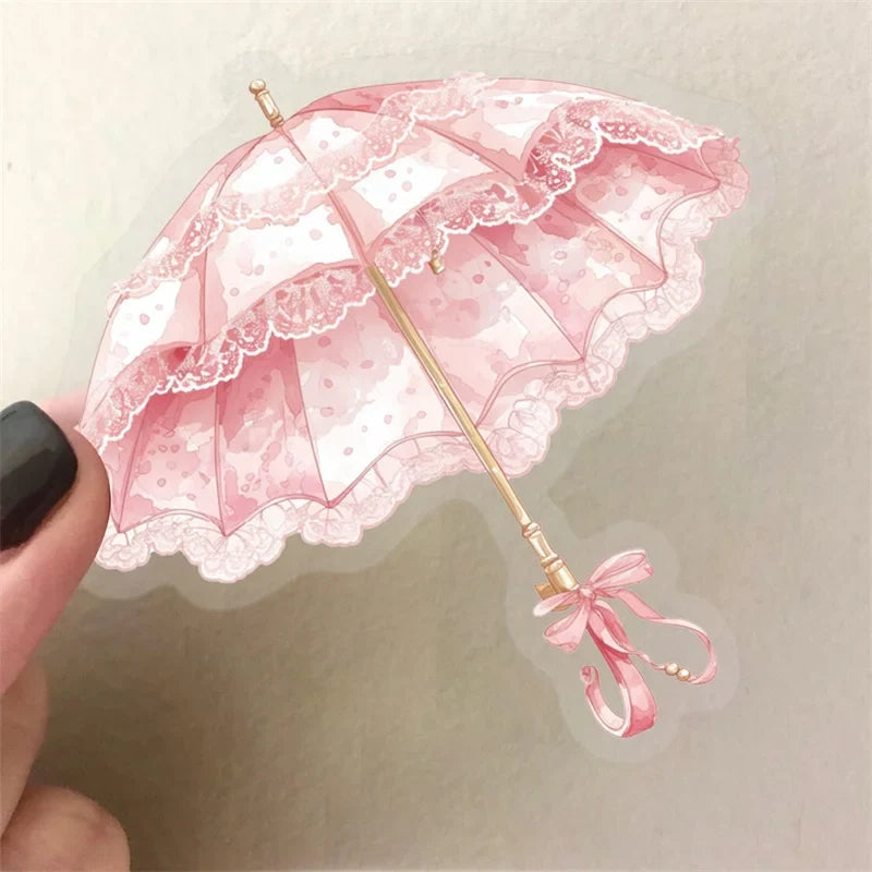 50PCS Cartoon Pink PET Sticky Sticker Aesthetic Korean Stationery DIY Decoration Scrapbooking School Supplies for Kids (ONLINE ORDER ONLY)
