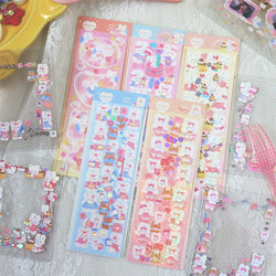 1pcs Cute Rabbit Laser Stickers Art Decorative Material Label Hand Account DIY Album Scrapbooking Sticker Kawaii Stationery (Online Order Only)