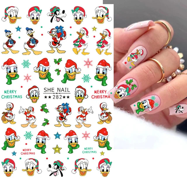1PCS Disney Mickey Series Nail Stickers Cute 3D Minnie Nail Decorations Valentine's Day Christmas Self-Adhesive Nail Supplies *& (ONLINE ORDER ONLY)