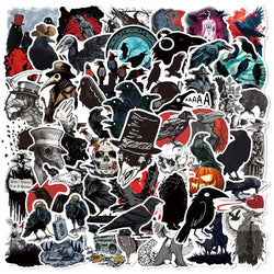 10/30/50PCS Horror Crow Gothic Witch Sticker Packs (ONLINE ORDER ONLY)