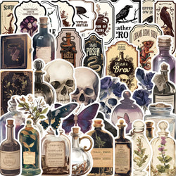 50PCS Cool Gothic Graffiti Skull Stickers Decals Kids Toy DIY Diary Suitcase Scrapbook Phone Laptop Bike Sticker (ONLINE ORDER ONLY)