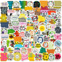 50/100PCS Motivational Phrases Hope Sticker Inspirational Life Quotes DIY Laptop Study Room Scrapbooking Graffiti Decal Stickers (ONLINE ORDER ONLY)