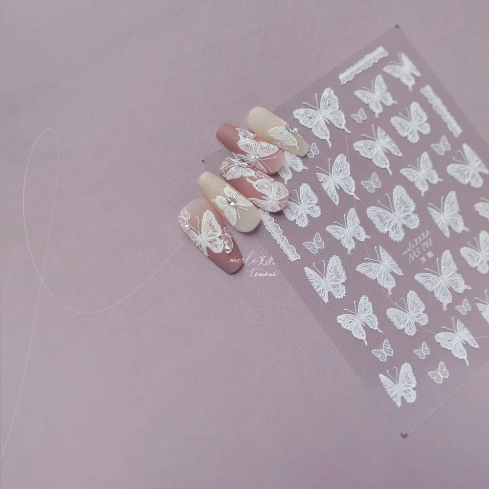 Dreamy Chic Butterfly Flower Bowknot Square Rhinestone Crystal 5D Self Adhesive Nail Art Stickers Fantasy Shiny Manicure Decals (ONLINE ORDER ONLY)