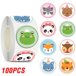 100-500pcs Cartoon Animal Label Thank You Stickers Sealing Label For Business Handmade Baking Cake Party Gift Decoration Sticker (ONLINE ORDER ONLY)
