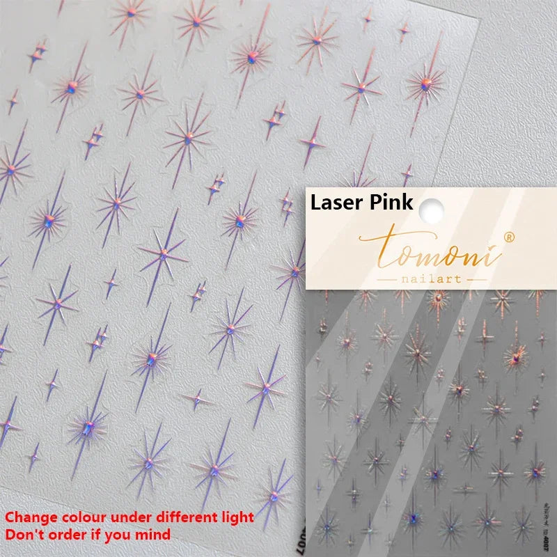 Dreamy Moon Star Cloud Butterfly Starrylight Rhinestone 5D Soft Embossed Relief Nail Art Sticker 3D Decal Decoration Manicure (ONLINE ORDER ONLY)