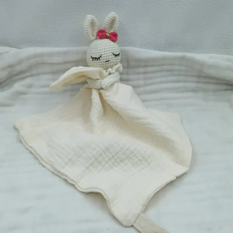 Baby Bib with Sleeping Animals Rattle (ONLINE ORDER ONLY)