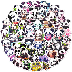10/30/50PCS Cute Panda PVC Sticker Aesthetic Decoration Scrapbooking Korean Stationery DIY Hand Accounting School Supplies (ONLINE ORDER ONLY)