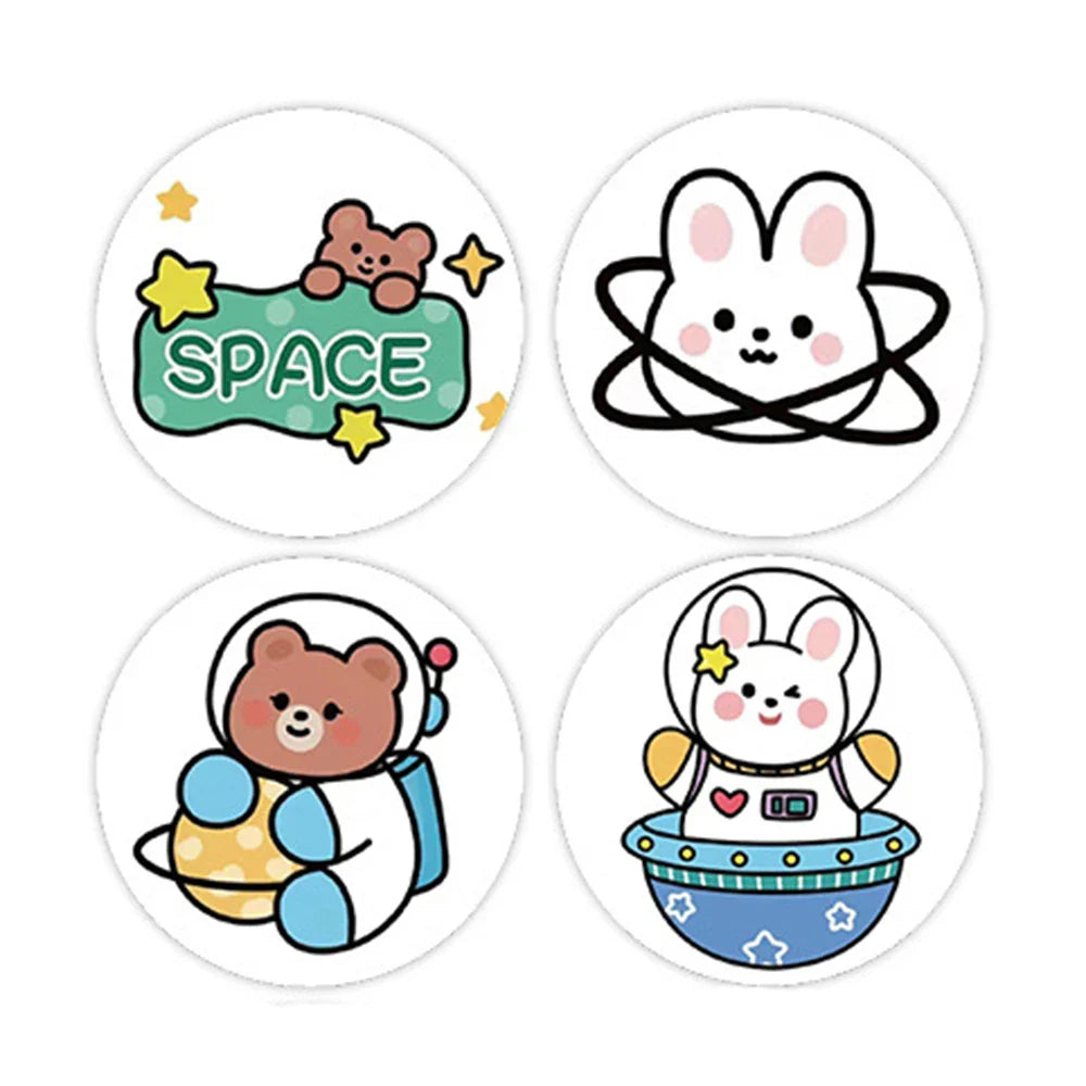 100-500pcs Children Reward Encouragement Sticker Cartoon Cute Sticker Birthday/holiday Party Gift Packaging Sealing Decor Lables (ONLINE ORDER ONLY)