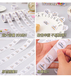 100-500pcs Cute Happy birthday Stickers for Gift Wrapping Decoration Envelope Sealing Label Kids toys Stationery Stickers 1inch (ONLINE ORDER ONLY)