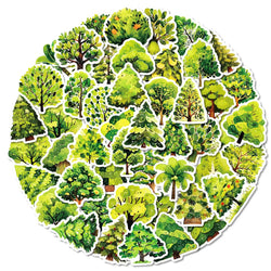 Green Plant Stickers 10/30/50pcs Waterproof Decals for DIY, Fridge, Skateboard, Notebook (ONLINE ORDER ONLY)