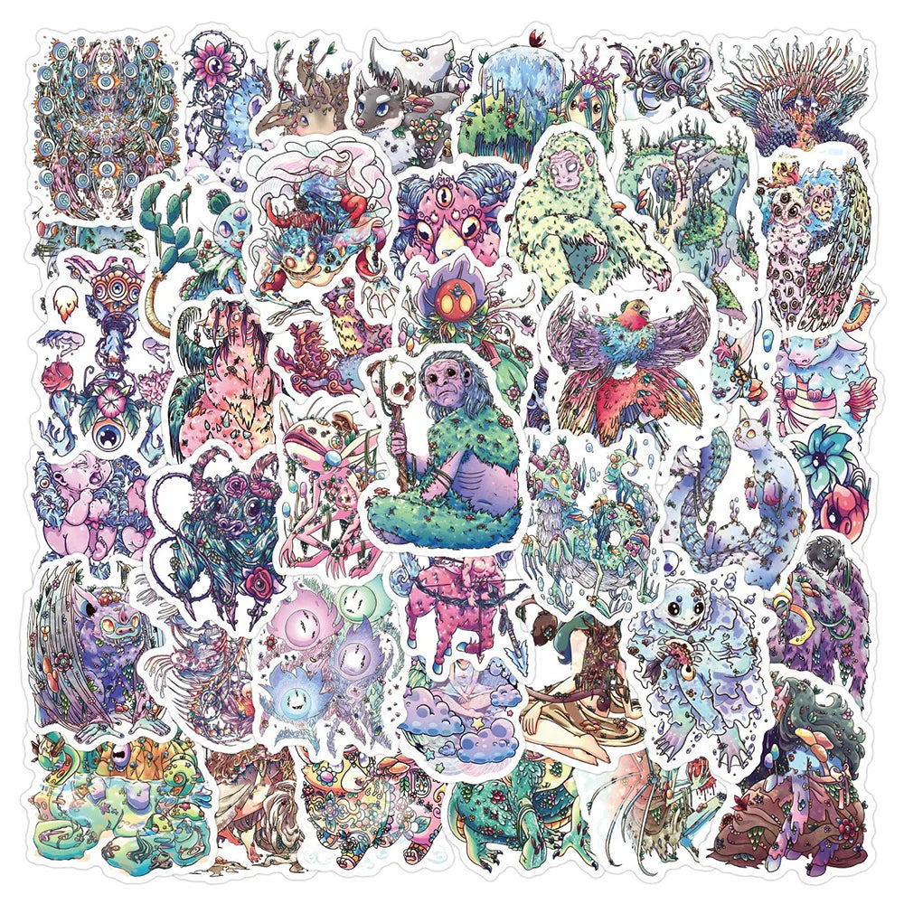 10/30/50PCS Funny Monster Stickers Cool Graffiti Decals For Notebook Phone Skateboard Laptop Fridge Car Sticker Waterproof Toys (ONLINE ORDER ONLY)