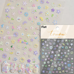 Vibrant and Lively Pullulate Purple Blue Snow Orchid Flower Garden Springtime Adhesive Nail Art Sticker Chic 3D Manicure Decals (Online Order Only)
