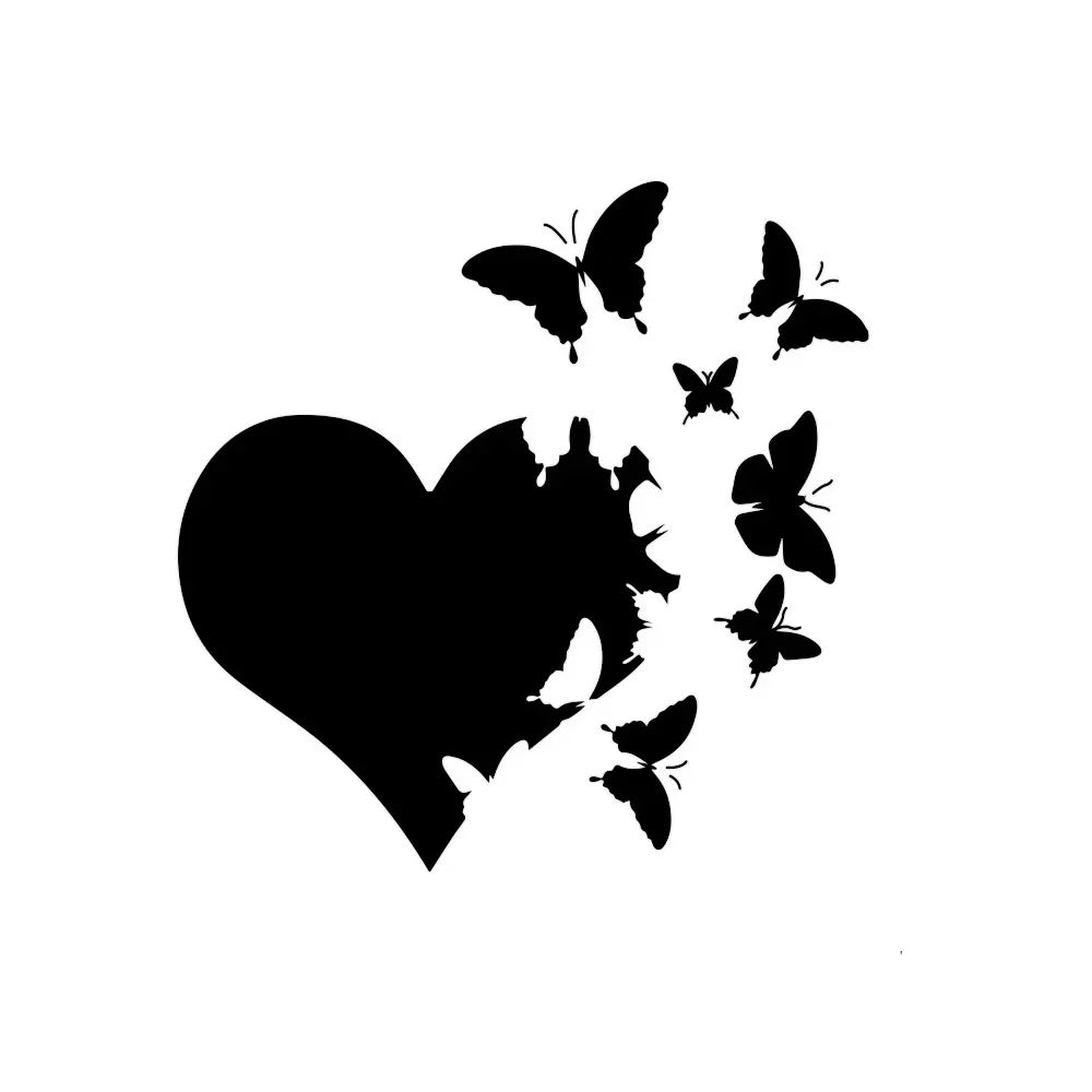 Butterfly Love Romance Decor Stickers Car Camper Van Bus Caravan Motorhome SUV Pickup Cargo Caravan Vinyl Decals Car Sticker (ONLINE ORDER ONLY)