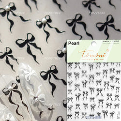 Cute Pet Creamy Rabbit Bear Dog Ribbon Bowknot Lamb Red Painted Heartbeat Flowers Adhesive Nail Art Stickers 3D Manicure Decals (Online Order Only)