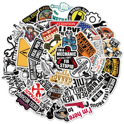 Diesel Mechanic Stickers 10/30/50pcs for Suitcase, Skateboard, Laptop, Luggage, Phone, DIY Decals (ONLINE ORDER ONLY)