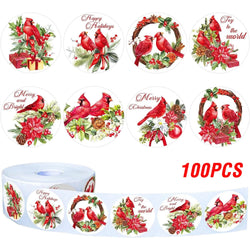 100-500Pcs Christmas Stickers Xmas Labels Stickers Decor Merry Christmas Decorations For Home New Year Gift Stationery stickers (Online Order Only)