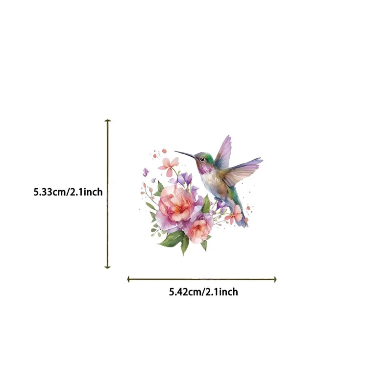 50PCS Cartoon Hummingbird PET Sticky Sticker Aesthetic Korean Stationery DIY Decoration Scrapbooking School Supplies for Kids (ONLINE ORDER ONLY)