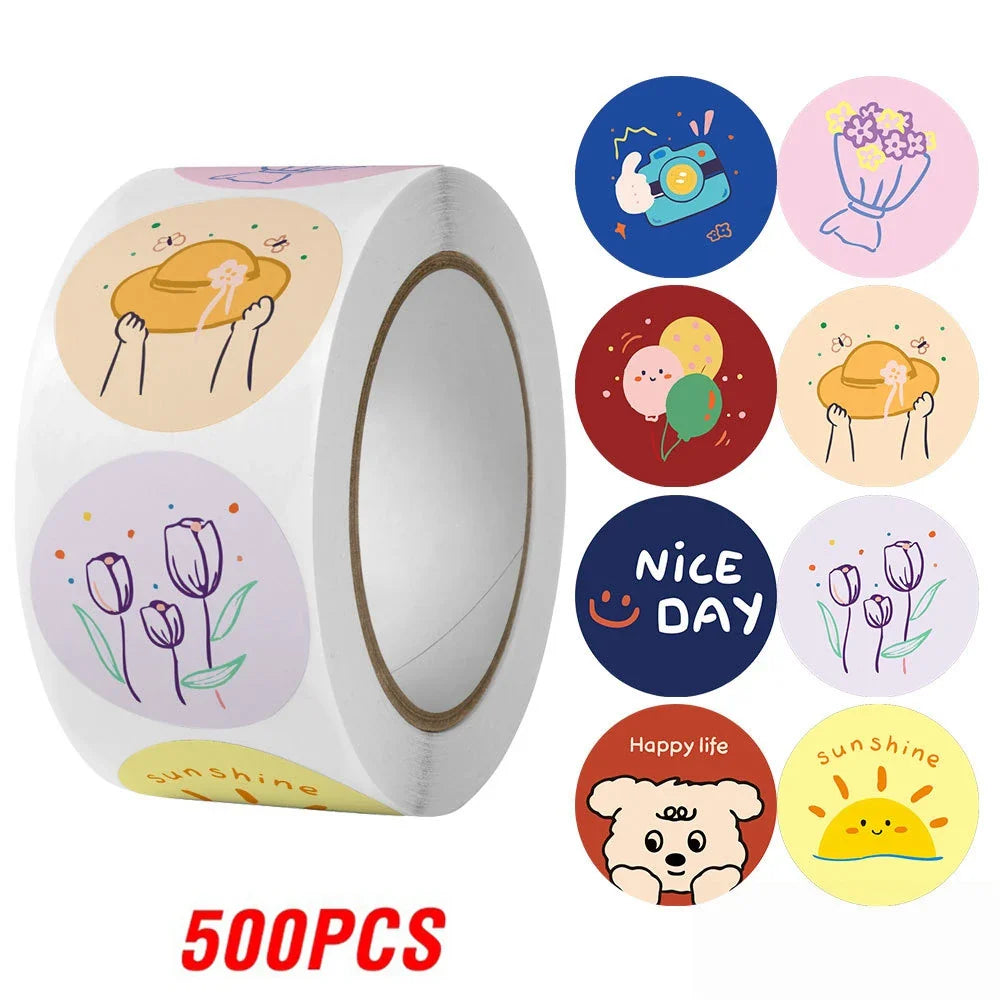 100-500pcs Reward Stickers for Kids Children Personalized Small Business Gift Decor Stickers Stationery Stickers Sealing Label (ONLINE ORDER ONLY)
