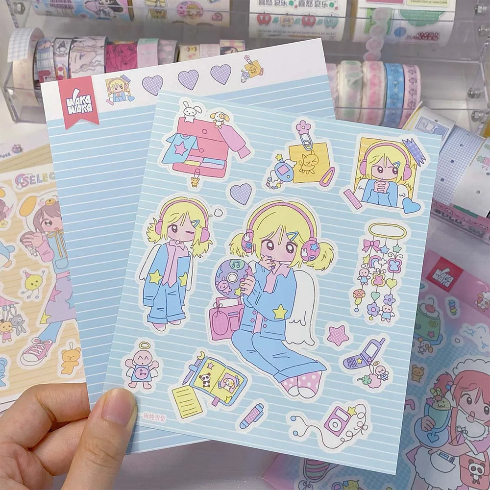 Kawaii Scrapbooking Stickers: Decorative Character Stickers for DIY Crafts, Album, Journal, Planner (Online Order Only)