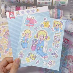 Kawaii Scrapbooking Stickers: Decorative Character Stickers for DIY Crafts, Album, Journal, Planner (Online Order Only)