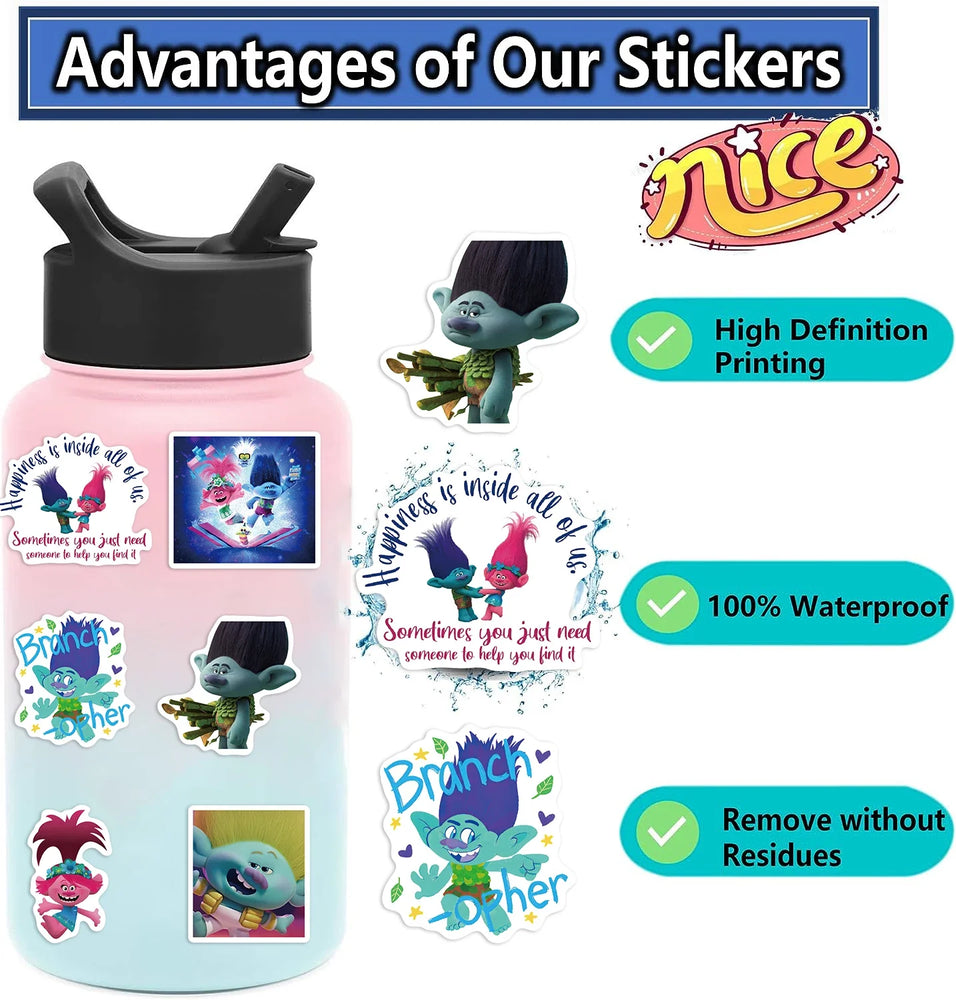 50pcs Retro Magic Genie Stickers For DIY Suitcase Water Bottle Phone Laptop Guitar Car Motorcycle Skateboard Vintage Sticker (ONLINE ORDER ONLY)