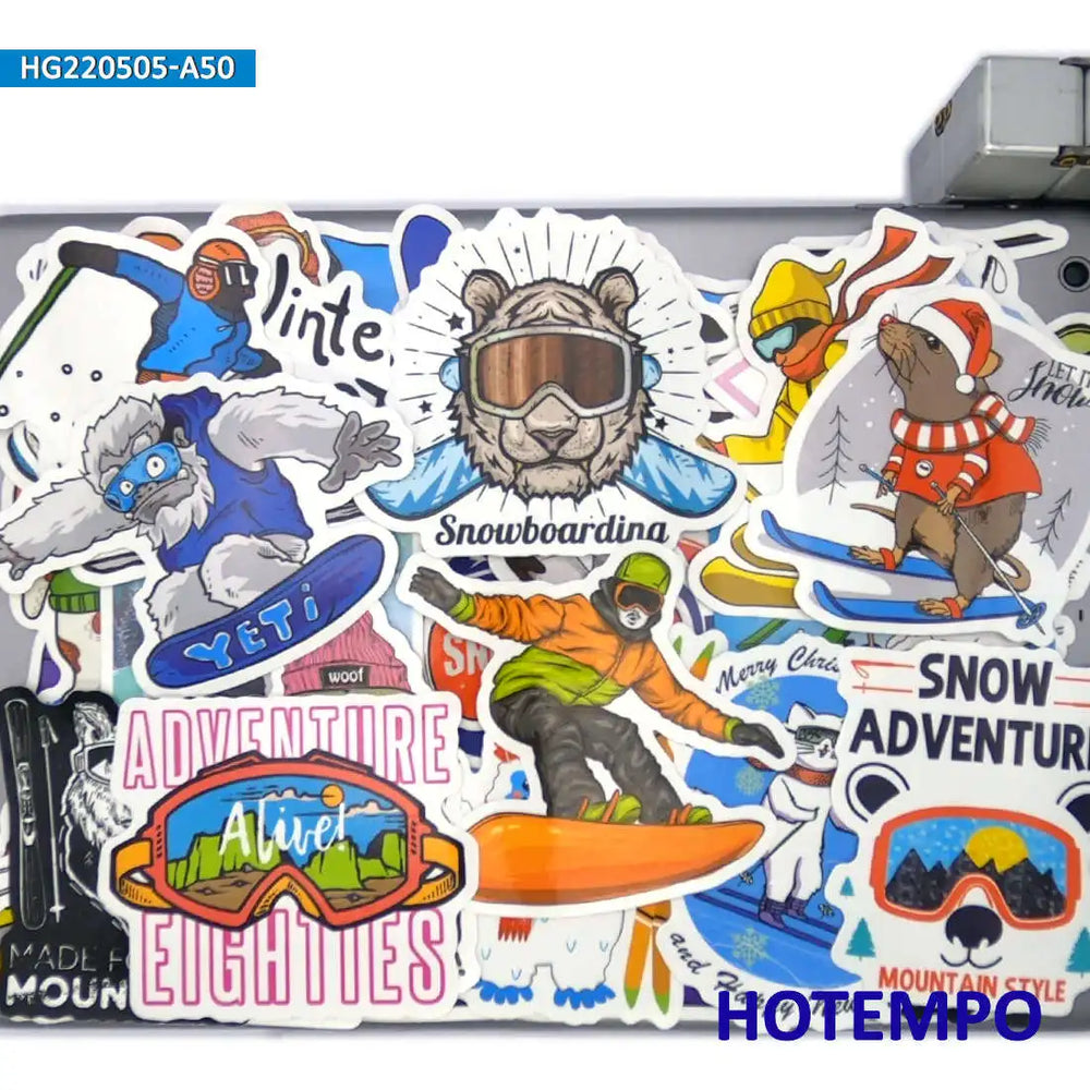50PCS World Travel Stickers Climbing Camping Hiking Outdoor Adventure Decals for DIY Phone Laptop Luggage Motorcycle Car Sticker (ONLINE ORDER ONLY)