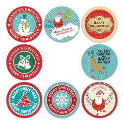 100-500pcs Merry Christmas DIY Handmade Sticker Package Thank You Label Sealing Stickers Party Festive Decor Supplies Children (ONLINE ORDER ONLY)
