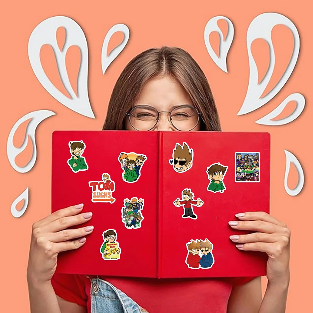 52pcs Eddsworld Cartoon Cute Stickers Vinyl Waterproof Decals For Laptop Luggage Skateboard DIY Kids Toys Sticker (Online Order Only)