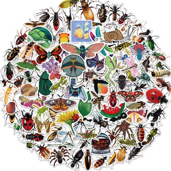 50/100Pcs Colorful Cartoon Insects Spider Butterfly for Kids Gifts Luggage Laptop Skateboard Sticker Waterproof Wholesale (ONLINE ORDER ONLY)