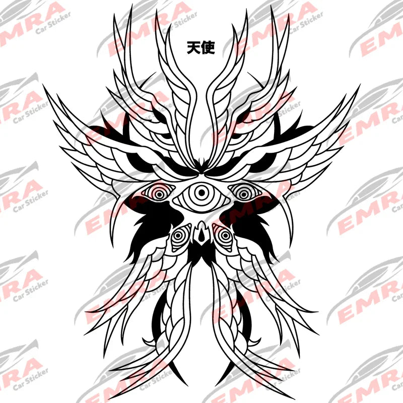 Guardian Angel for Car Stickers Decoration Windshield Banner Anime External Accessories JDM Sports Style Waterproof Vinyl Decals (ONLINE ORDER ONLY)