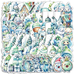 Santa Claus Christmas Stickers Set - Cute Cartoon Aesthetic for Scrapbook, Laptop, Phone, Suitcase (ONLINE ORDER ONLY)