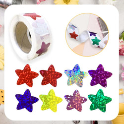 100-500Pcs Holographic Color Gold Star Stickers for Kids Reward Foil Star Stickers Labels for Wall Crafts Classroom Supplies (ONLINE ORDER ONLY)