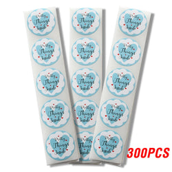 100-500pcs Round Paper Pink Pretty Things Inside Stickers Gold Thank You Stickers For Small Business Packaging Seal Label (ONLINE ORDER ONLY)