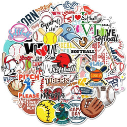 10/25/50pcs Mixed Baseball and Softball Sticker Packs (ONLINE ORDER ONLY)